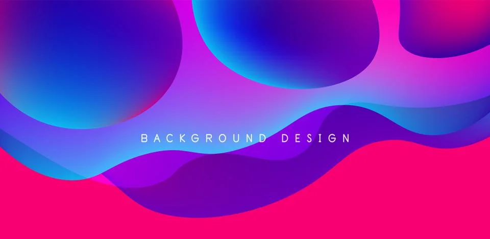 Abstract background fluid bubbles and wave elements. Template for covers イラスト素材