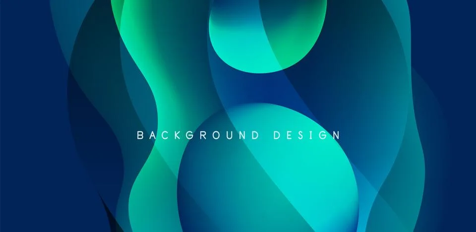 Abstract background fluid bubbles and wave elements. Template for covers 스톡 일러스트