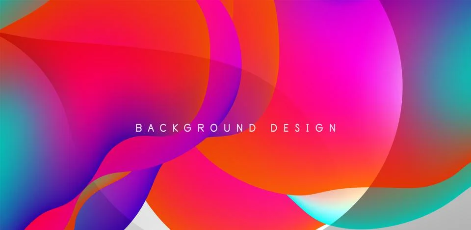 Abstract background fluid bubbles and wave elements. Template for covers Stock Illustration
