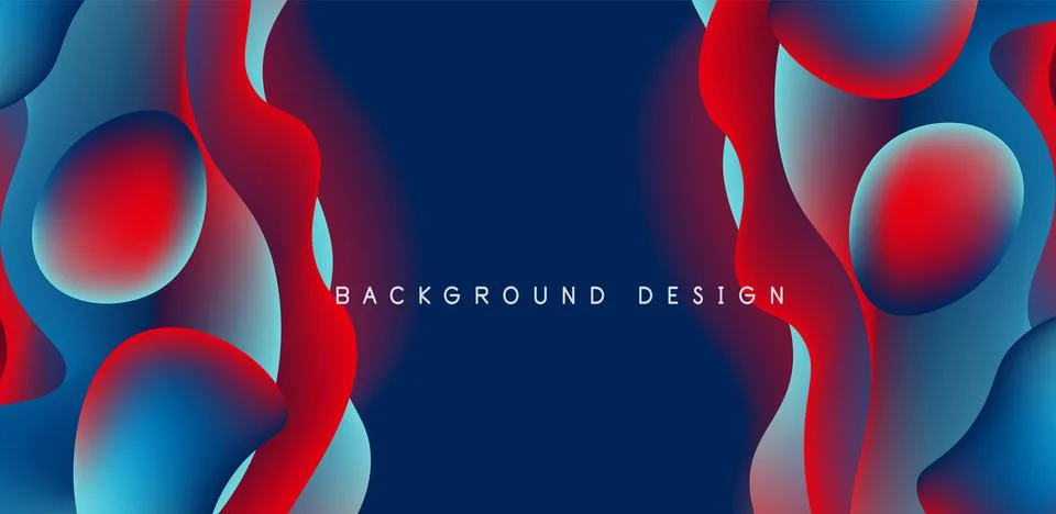 Abstract background fluid bubbles and wave elements. Template for covers Stock Illustration