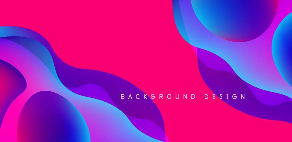 Abstract background fluid bubbles and wave elements. Template for covers イラスト素材