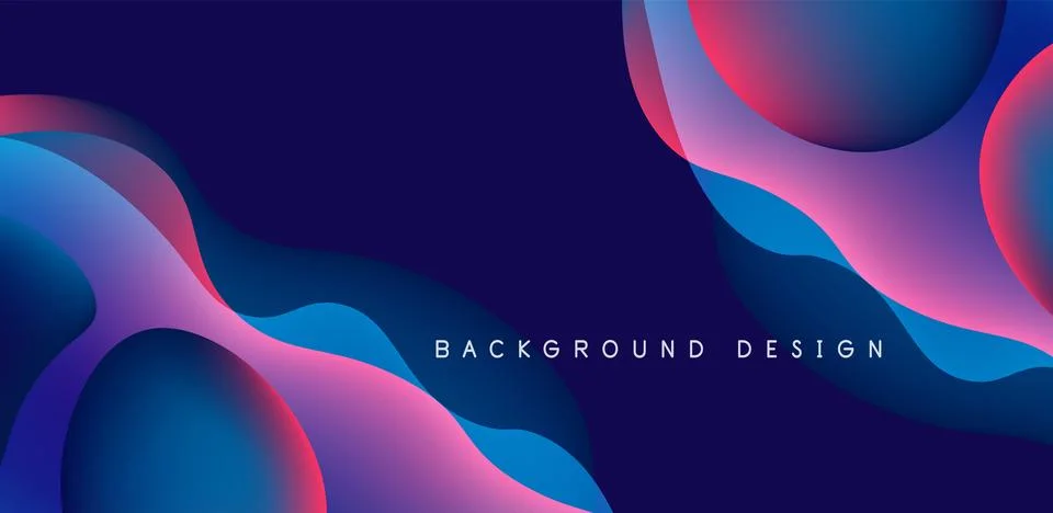 Abstract background fluid bubbles and wave elements. Template for covers Stock Illustration