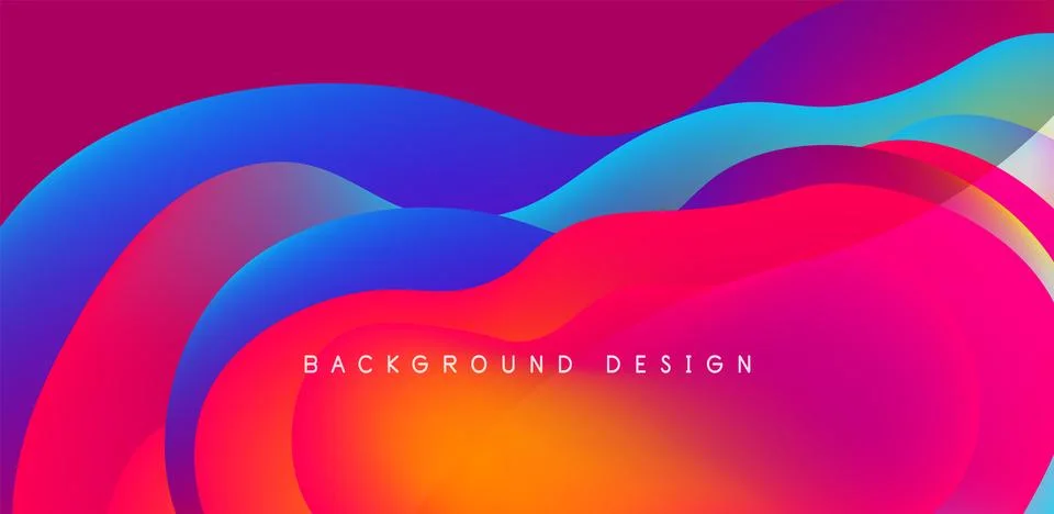 Abstract background fluid bubbles and wave elements. Template for covers Stock Illustration
