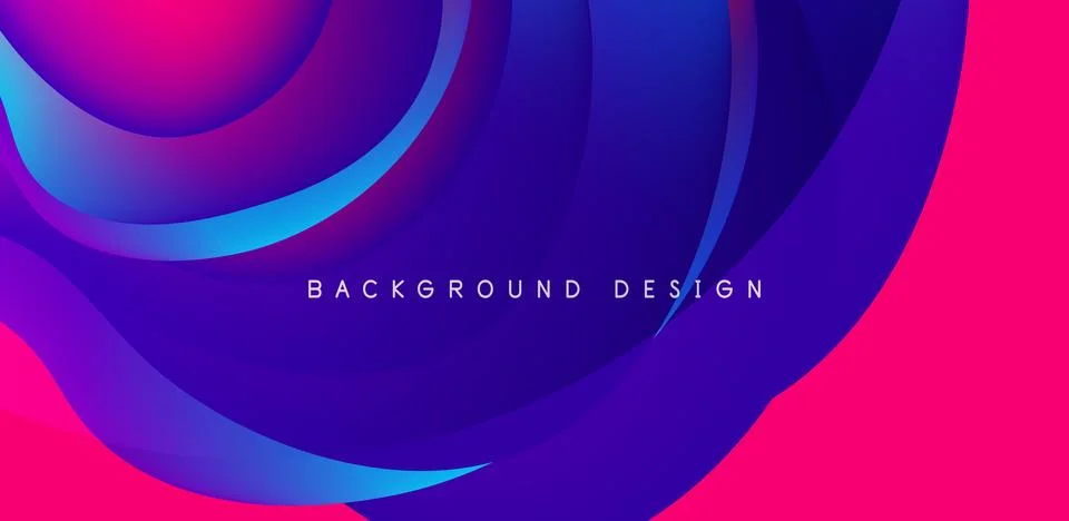 Abstract background fluid bubbles and wave elements. Template for covers Stock Illustration