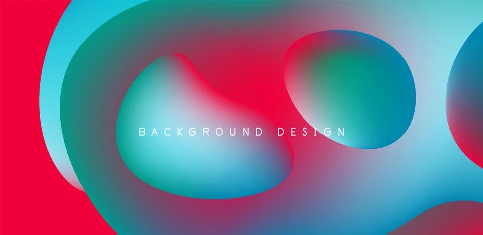 Abstract background fluid bubbles and wave elements. Template for covers Illustrazione stock