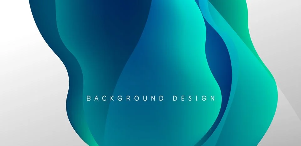 Abstract background fluid bubbles and wave elements. Template for covers イラスト素材