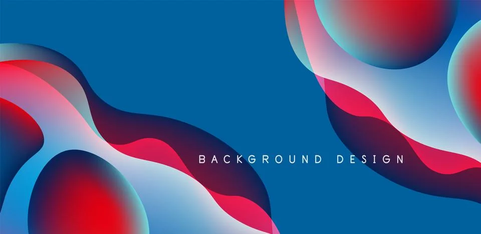 Abstract background fluid bubbles and wave elements. Template for covers イラスト素材