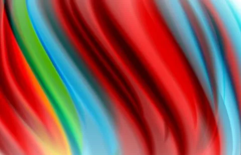Abstract background - fluid color gradient waves, with dynamic motion line Stock Illustration