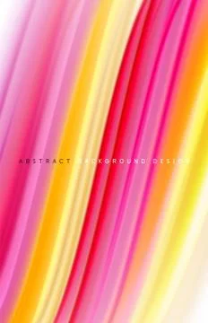 Abstract background - fluid color gradient waves, with dynamic motion line Stock Illustration