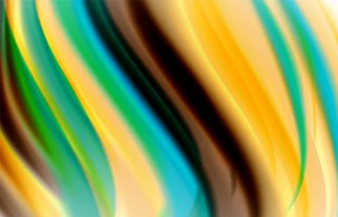 Abstract background - fluid color gradient waves, with dynamic motion line Stock Illustration