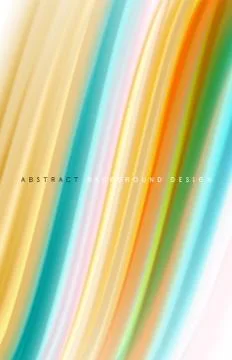Abstract background - fluid color gradient waves, with dynamic motion line Illustrazione stock