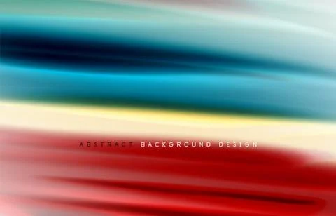 Abstract background - fluid color gradient waves, with dynamic motion line Illustrazione stock