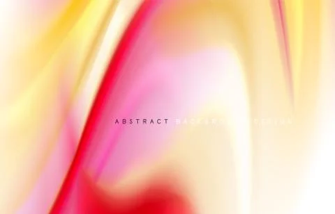 Abstract background - fluid color gradient waves, with dynamic motion line Stock Illustration