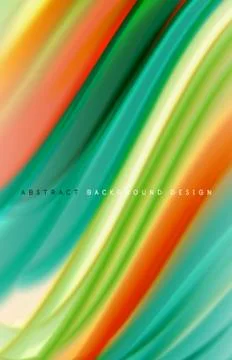 Abstract background - fluid color gradient waves, with dynamic motion line Illustrazione stock