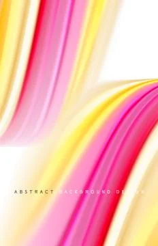 Abstract background - fluid color gradient waves, with dynamic motion line Stock Illustration