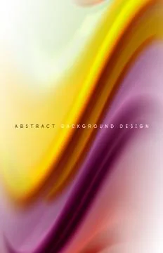 Abstract background - fluid color gradient waves, with dynamic motion line Stock Illustration
