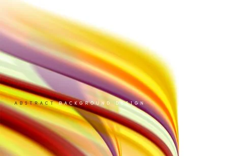 Abstract background - fluid color gradient waves, with dynamic motion line Illustrazione stock