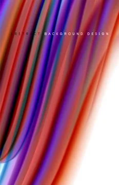 Abstract background - fluid color gradient waves, with dynamic motion line Stock Illustration