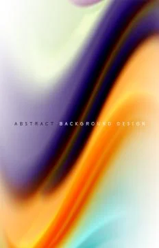 Abstract background - fluid color gradient waves, with dynamic motion line Stock Illustration