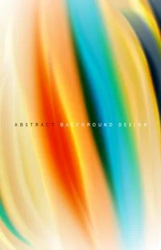 Abstract background - fluid color gradient waves, with dynamic motion line Stock Illustration