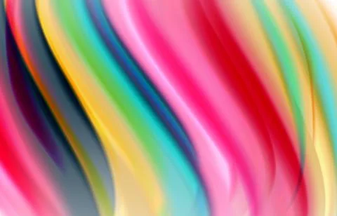 Abstract background - fluid color gradient waves, with dynamic motion line Stock Illustration