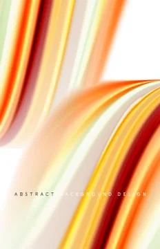 Abstract background - fluid color gradient waves, with dynamic motion line Stock Illustration