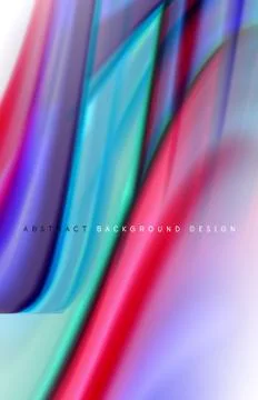 Abstract background - fluid color gradient waves, with dynamic motion line Stock Illustration