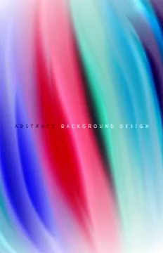 Abstract background - fluid color gradient waves, with dynamic motion line Stock Illustration