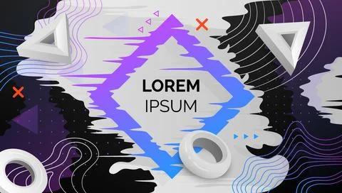 Abstract background Fluid creative template color cover. Geometric design Stock Illustration