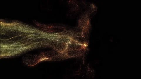 Abstract background fluid energy particles magic dust turbulent flow in space Vidéo 155565987