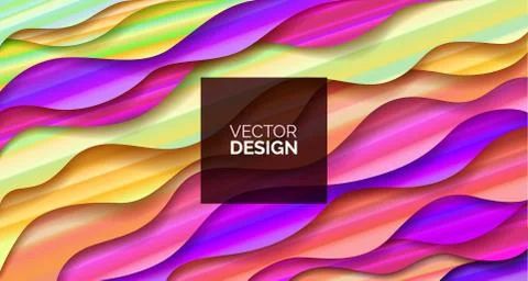 Abstract background Fluid Geometric design with liquids and shapes. Trendy Stock Illustration