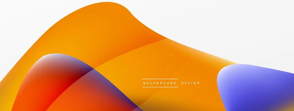 Abstract background. Fluid gradient color wave template for wallpaper, banner Illustrazione stock