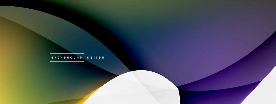 Abstract background. Fluid gradient color wave template for wallpaper, banner Ilustração Stock