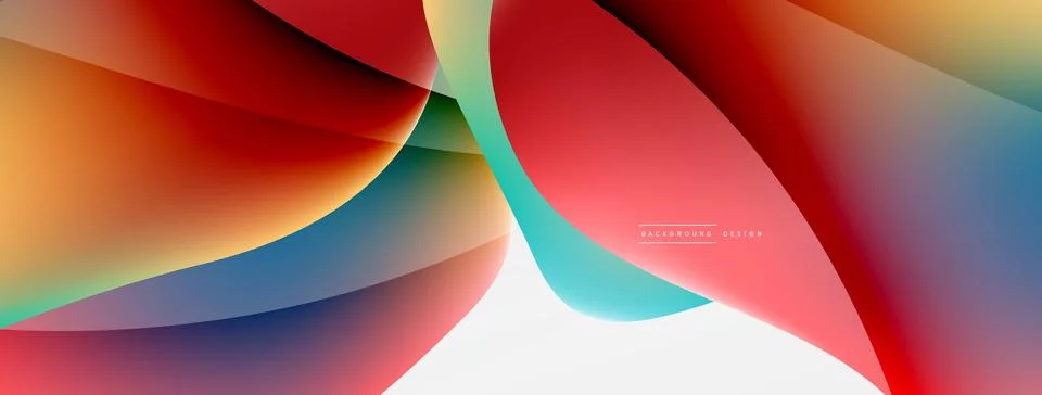 Abstract background. Fluid gradient color wave template for wallpaper, banner Illustrazione stock