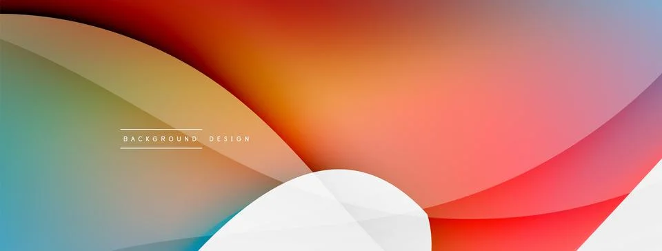 Abstract background. Fluid gradient color wave template for wallpaper, banner Ilustração Stock