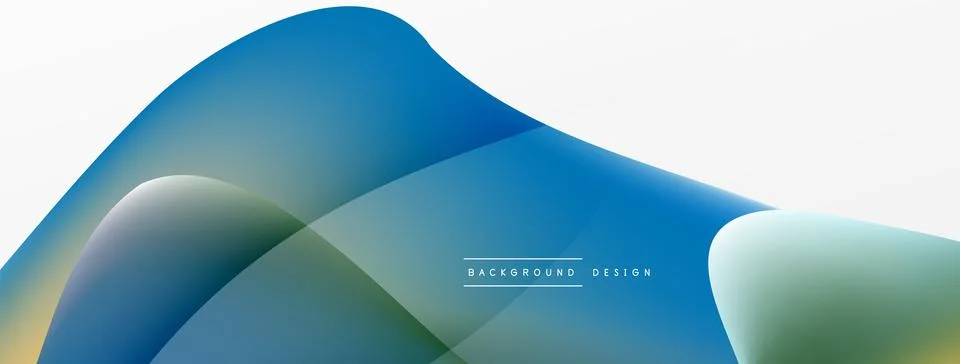 Abstract background. Fluid gradient color wave template for wallpaper, banner Ilustração Stock