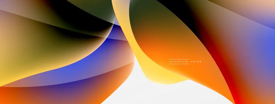 Abstract background. Fluid gradient color wave template for wallpaper, banner Ilustração Stock