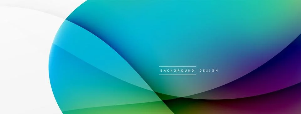 Abstract background. Fluid gradient color wave template for wallpaper, banner Stock Illustration