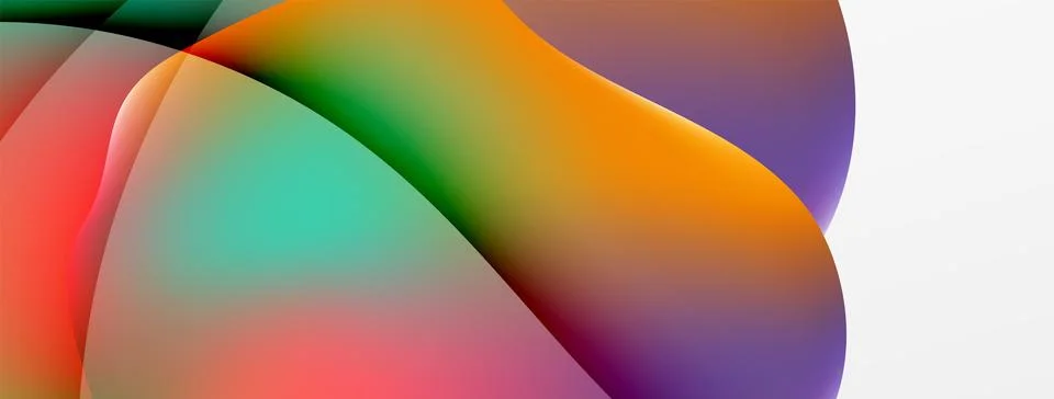 Abstract background. Fluid gradient color wave template for wallpaper, banner Ilustração Stock
