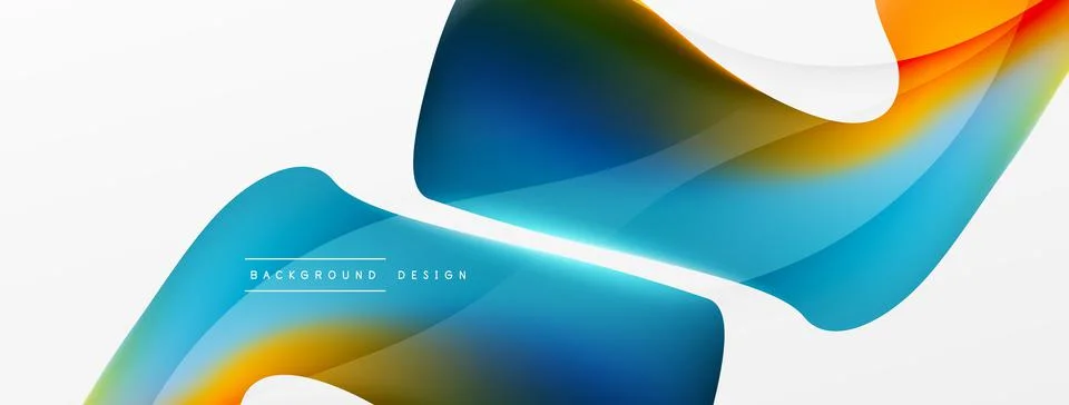Abstract background. Fluid gradient color wave template for wallpaper, banner 스톡 일러스트