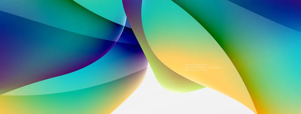 Abstract background. Fluid gradient color wave template for wallpaper, banner 스톡 일러스트