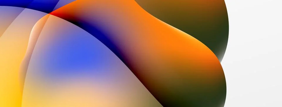 Abstract background. Fluid gradient color wave template for wallpaper, banner Ilustração Stock