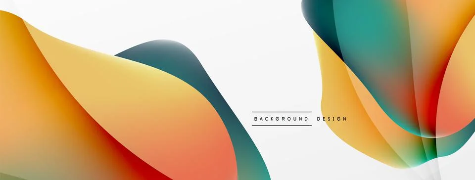Abstract background. Fluid gradient color wave template for wallpaper, banner Ilustração Stock