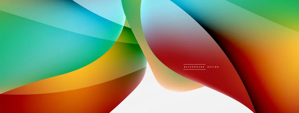 Abstract background. Fluid gradient color wave template for wallpaper, banner Ilustração Stock