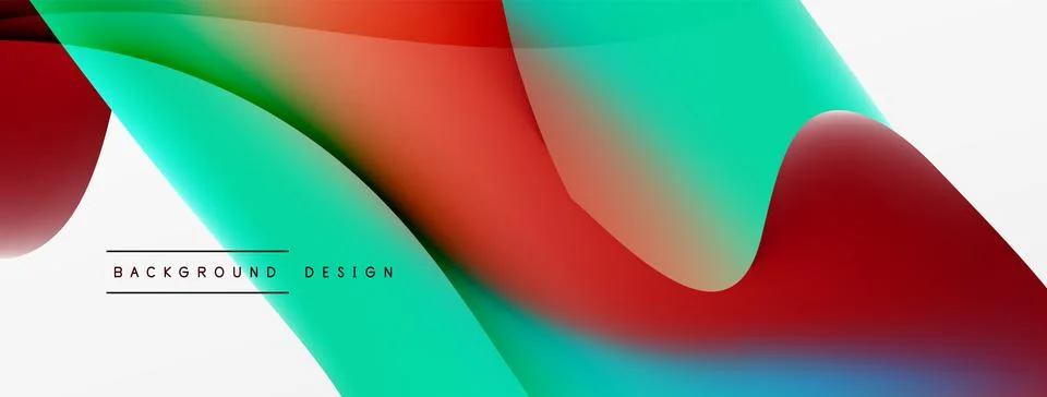 Abstract background. Fluid gradient color wave template for wallpaper, banner Stock Illustration