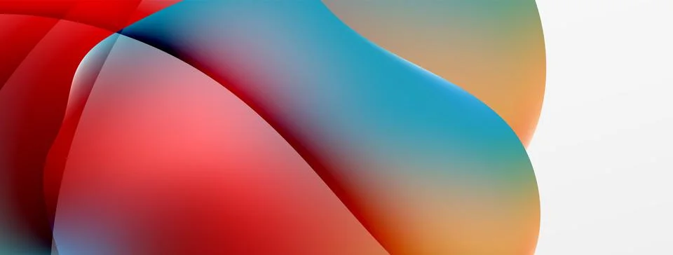 Abstract background. Fluid gradient color wave template for wallpaper, banner Illustrazione stock