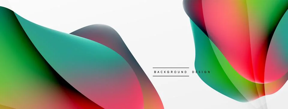Abstract background. Fluid gradient color wave template for wallpaper, banner Illustrazione stock
