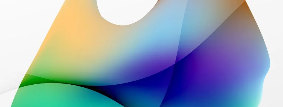 Abstract background. Fluid gradient color wave template for wallpaper, banner Stock Illustration