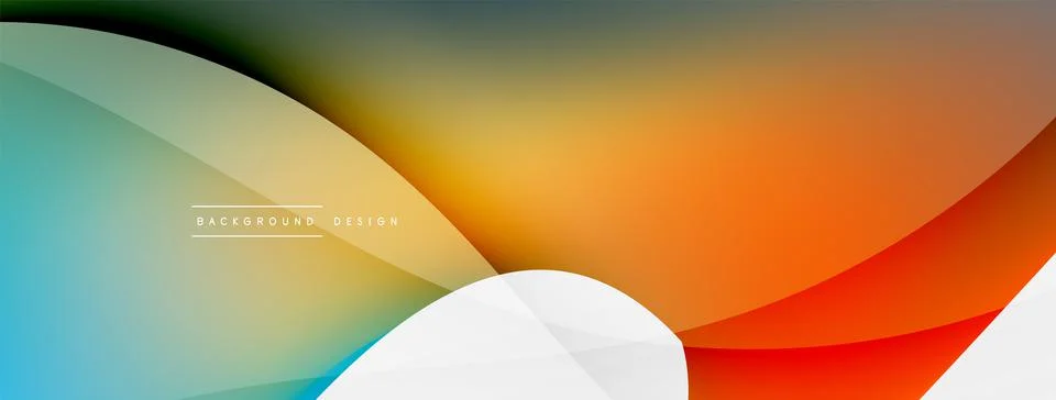 Abstract background. Fluid gradient color wave template for wallpaper, banner Illustrazione stock