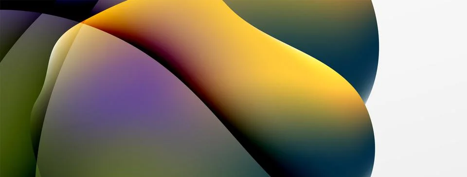 Abstract background. Fluid gradient color wave template for wallpaper, banner Ilustração Stock